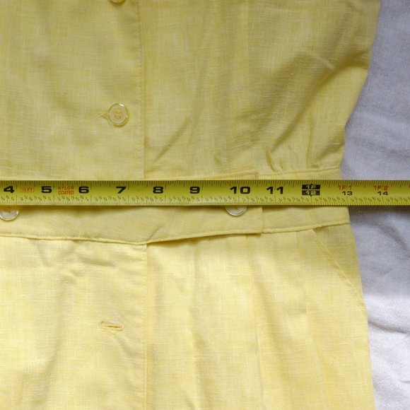 Lemon Yellow Vintage 50's/60's Dress - Gorgeous! - Picture 6 of 7